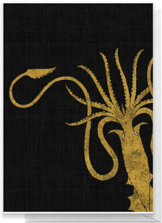 Game of Thrones House Greyjoy Greetings Card - Large Card