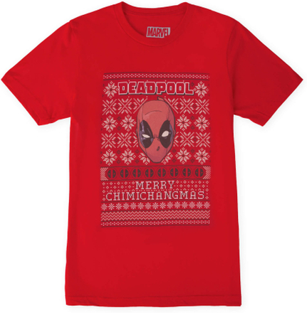 Marvel Deadpool Men's Christmas T-Shirt - Red - L