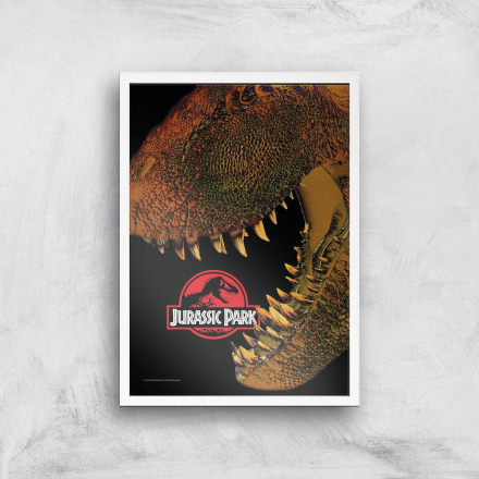 Jurassic Park Giclee Art Print - A2 - White Frame