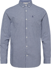 Long Sleeved Gingham Check Shirt Tops Shirts Casual Blue Original Penguin