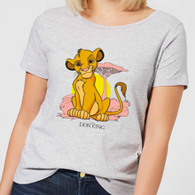 Disney Lion King Simba Pastel Women's T-Shirt - Grey - S
