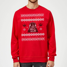 Star Wars Darth Vader Christmas Knit Red Christmas Jumper - L