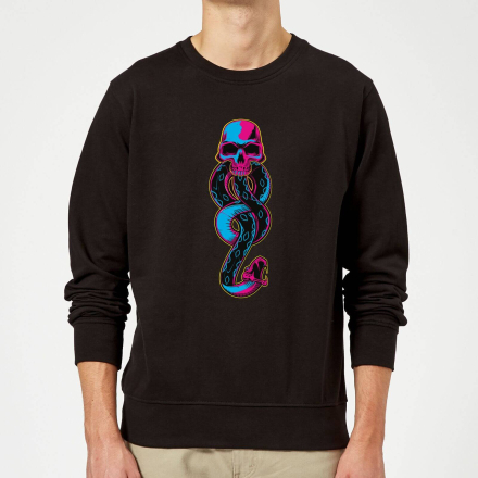 Harry Potter Dark Mark Neon Sweatshirt - Black - L