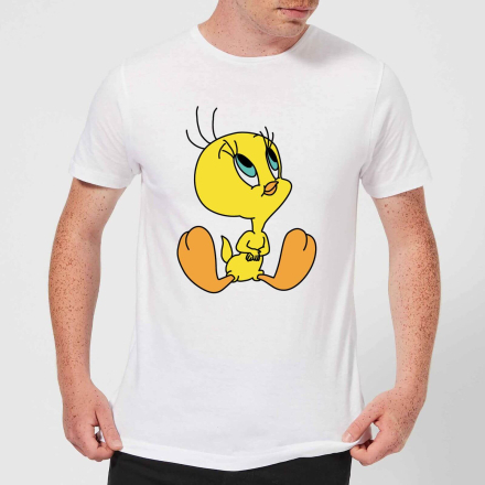 Looney Tunes Tweety Sitting Men's T-Shirt - White - XL