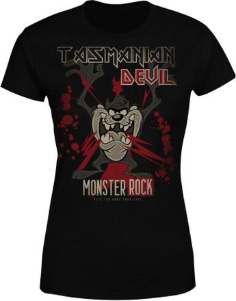 Looney Tunes Tasmanian Devil Monster Rock Women's T-Shirt - Black - M - Black