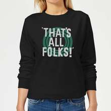 Looney Tunes That's All Folks Women's Sweatshirt - Black - S - Black
