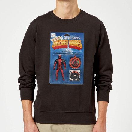 Marvel Deadpool Secret Wars Action Figure Sweatshirt - Black - S - Black