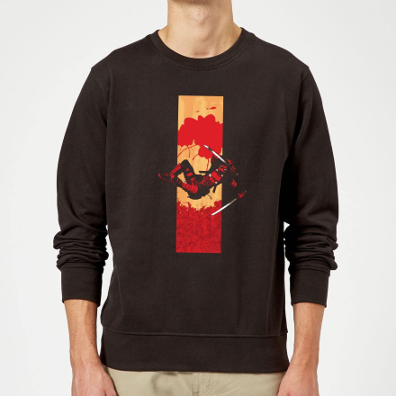 Marvel Deadpool Blood Strip Sweatshirt - Black - XXL