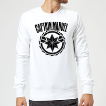 Captain Marvel Logo Sweatshirt - White - M - White