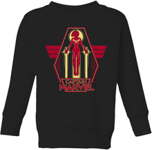 Captain Marvel Flying Warrior Kids' Sweatshirt - Black - 3-4 Years - Black