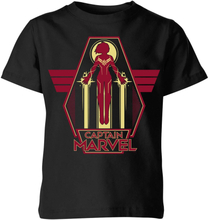 Captain Marvel Flying Warrior Kids' T-Shirt - Black - 3-4 Years - Black