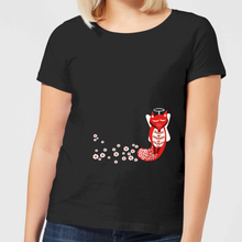 Flower Fox Women's T-Shirt - Black - 5XL - Black
