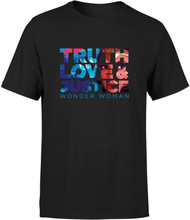 Wonder Woman Truth, Love And Justice Men's T-Shirt - Black - XS - Black