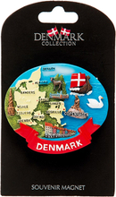 Souvenir Denmark Karta Magnet