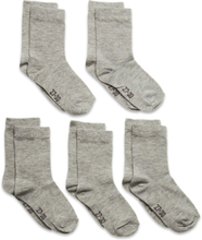 Ankle Sock -Solid Socks & Tights Socks Grå Minymo*Betinget Tilbud