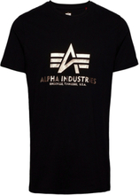 "Basic T-Shirt Foil Print Designers T-Kortærmet Skjorte Black Alpha Industries"