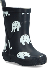 Wellies W.elephant Print Shoes Rubberboots High Rubberboots Blue CeLaVi