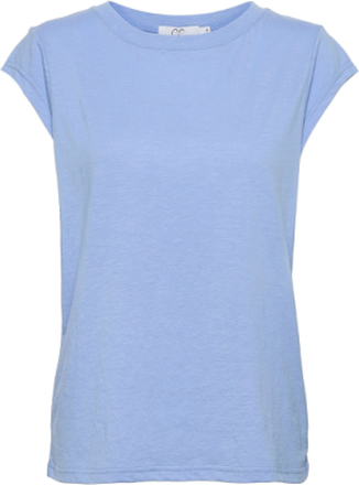 Cc Heart Basic T-Shirt T-shirts & Tops Short-sleeved Blå Coster Copenhagen*Betinget Tilbud