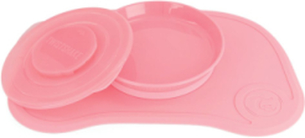 Twistshake Click Mat + Plate 6+M Pastel Green Home Meal Time Plates & Bowls Plates Rosa Twistshake*Betinget Tilbud