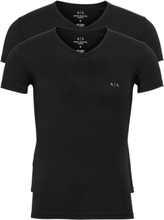 Men's 2Pack T-Shirt Tops T-shirts Short-sleeved Black Armani Exchange
