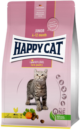 Happy Cat Young Junior Land-Geflügel - 4 kg
