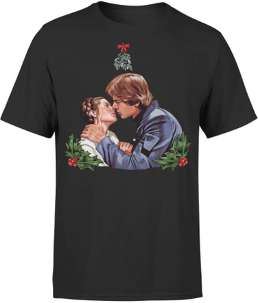 Star Wars Weihnachten Mistletoe Kiss T-Shirt - Schwarz - M