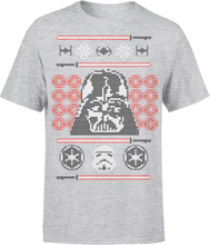 Star Wars Weihnachten Darth Vader Face Sabre T-Shirt - Grau - S