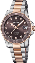 Jaguar J871/2 Horloge Women's Brown Diver staal zilver-en rosekleurig-bruin 20ATM 34 mm