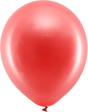 Rainbow Små Latexballonger Metallic Röda