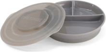 Twistshake Divided Plate 6+M Pastel Grey Home Meal Time Plates & Bowls Plates Grey Twistshake
