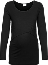 Mlcamma June L/S Jersey Top 2F Tops T-shirts & Tops Long-sleeved Black Mamalicious