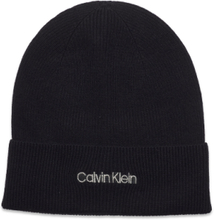 Essential Knit Beanie Accessories Headwear Beanies Black Calvin Klein