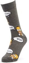 Men's Simpsons Homer Repeat Socks - Charcoal - UK 4-7.5