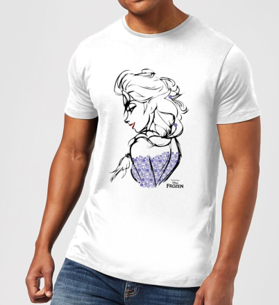 Die Eiskönigin Elsa Sketch Herren T-Shirt - Weiß - L