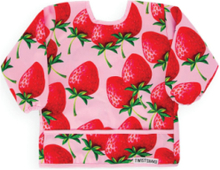 Twistshake Long Sleeve Bib Strawberry Home Meal Time Bibs Long Sleeve Bib Rosa Twistshake*Betinget Tilbud