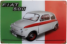 Emaljeskilt Fiat 500