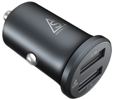 Linocell USB-billader med to USB-porter 4,8 A Svart