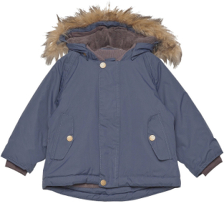 Wally Fake Fur Jacket, M Outerwear Snow/ski Clothing Snow/ski Jacket Blå Mini A Ture*Betinget Tilbud