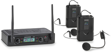 UHF200F-2B 2 kanaler VHF-radiomikrofon-set mottagare 2xsändar-headset
