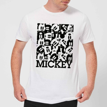 Disney Mickey Mouse Block Grid T-Shirt - White - S