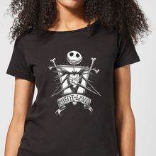 Nightmare Before Christmas Jack Skellington Misfit Love Women's T-Shirt - Black - S