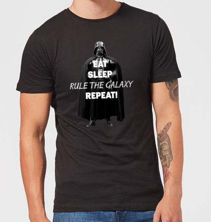 Star Wars Eat Sleep Rule The Galaxy Repeat Men's T-Shirt - Black - XL - Black