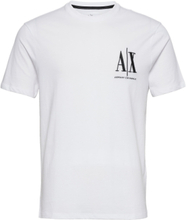 T-Shirt T-shirts Short-sleeved Hvit Armani Exchange*Betinget Tilbud