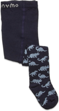 Baby Stocking W. Pattern Socks & Tights Tights Blå Minymo*Betinget Tilbud