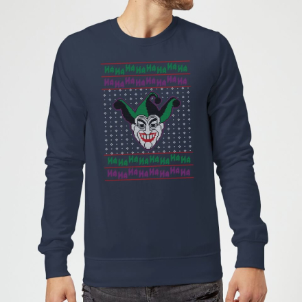 DC Comics Joker Knit Weihnachtspullover – Navy - L