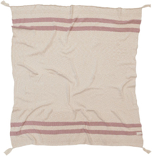 Knitted Blanket Stripes - Natural / Vintage Nude Home Sleep Time Blankets & Quilts Beige Lorena Canals*Betinget Tilbud