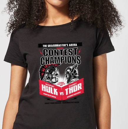 Marvel Thor Ragnarok Champions Poster Women's T-Shirt - Black - XXL - Black