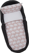 Elephant Eco, Bed Set, Stroller/Cot, Grey Home Sleep Time Bed Sets Rosa Rätt Start*Betinget Tilbud