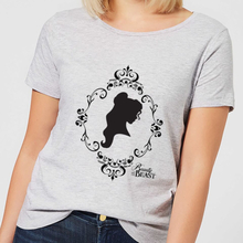 Disney Beauty And The Beast Belle Silhouette Women's T-Shirt - Grey - S - Grey