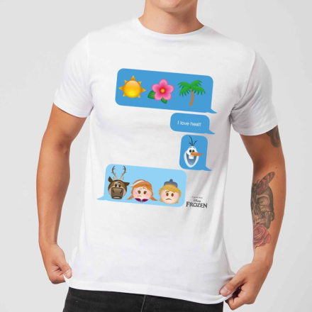 Die Eiskönigin I Love Heat Emoji Herren T-Shirt - Weiß - XXL